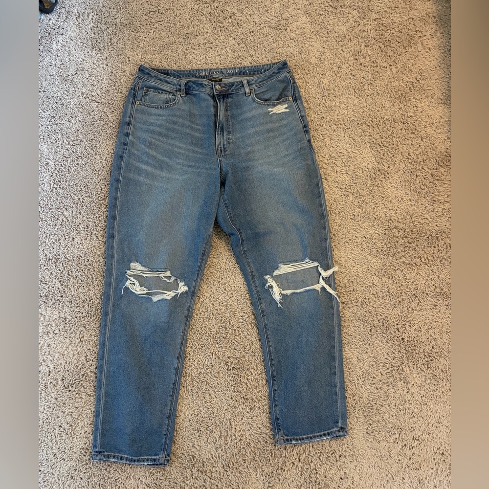 American Eagle Outfitters Ripped Blue Denim Jeans